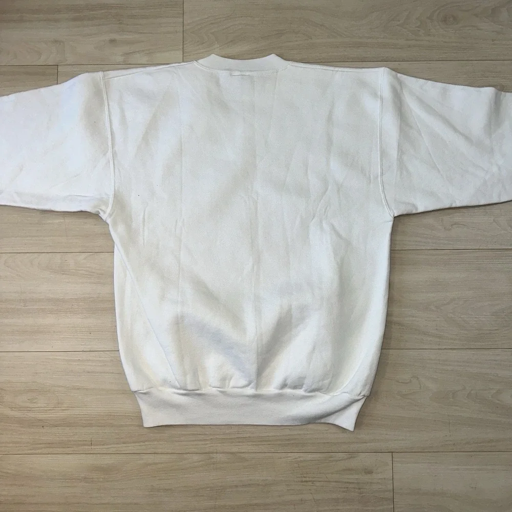 Vtg Marco Island Florida USA Crewneck‎ Sweater XL Graphic White Palm Tree Tropic